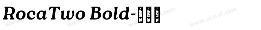 RocaTwo Bold字体转换